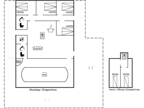 a floor plan of a house at Holiday Home Eisa - 300m to the fjord by Interhome in Øsløs