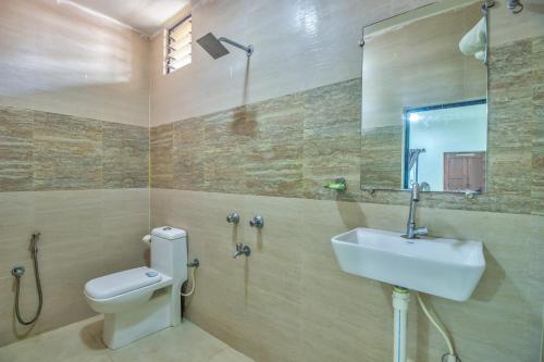 Koupelna v ubytování Hotel Flamingo