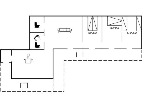 a floor plan of a house at Holiday Home Alica - 200m from the sea by Interhome in Neksø