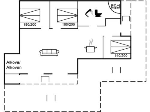 a schematic diagram of the experimental setups at Holiday Home Gret - 700m from the sea by Interhome in Neder Lysabild