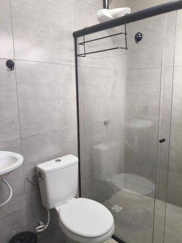 Koupelna v ubytování Descanso e conforto