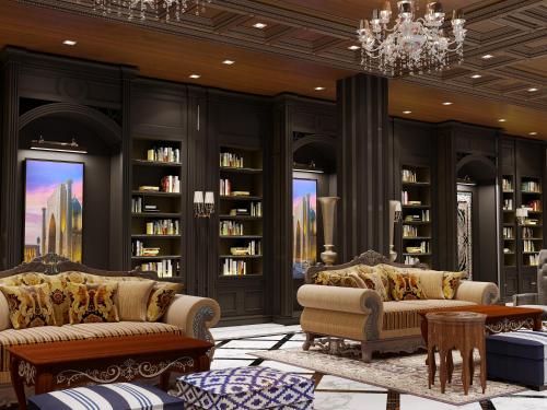 Een zitgedeelte bij Grand Dior