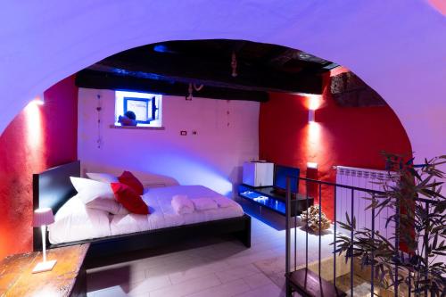 Postel nebo postele na pokoji v ubytování Le Segrete del Sangallo