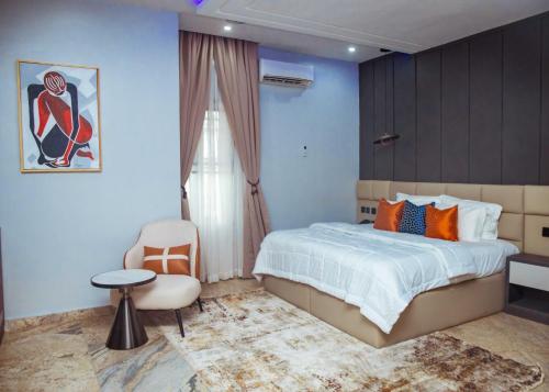 Postel nebo postele na pokoji v ubytování Mthree Residence and Apartment