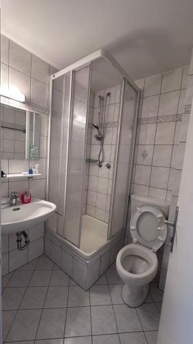 Koupelna v ubytování Wald Hotel