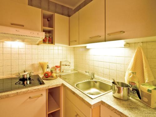 法爾澤斯的住宿－Appartements Erika，厨房配有水槽和炉灶
