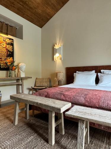 Ένα ή περισσότερα κρεβάτια σε δωμάτιο στο Maison EMERAUDE