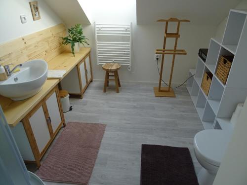 Kuchyň nebo kuchyňský kout v ubytování Na půdě