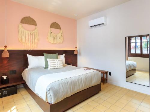 Ένα ή περισσότερα κρεβάτια σε δωμάτιο στο Hotel Libertad 1416