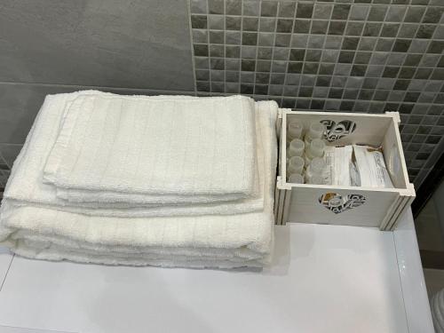 Postel nebo postele na pokoji v ubytování Stefany house