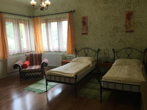 Postel nebo postele na pokoji v ubytování Apartmány PEMI Potštejn