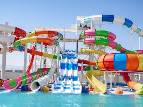 a water slide on a cruise ship at Movenpick Waterpark Resort & Spa Soma Bay in Hurghada