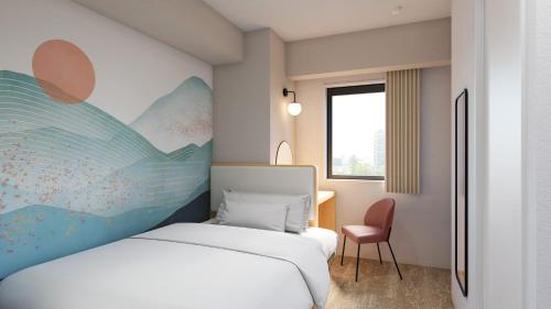 Postel nebo postele na pokoji v ubytování Garner Hotel Kyoto Shijo Karasuma by IHG