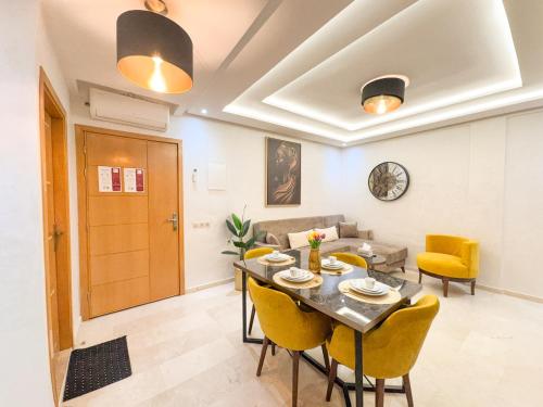 Χώρος καθιστικού στο Central Apartment in Gueliz Steps from Carré Eden