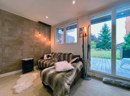 Postel nebo postele na pokoji v ubytování Homency - Chalet Isba