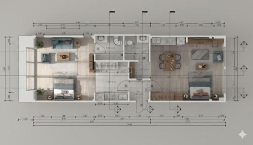 a floor plan of a house with at kamala beachside escape in Kamala Beach