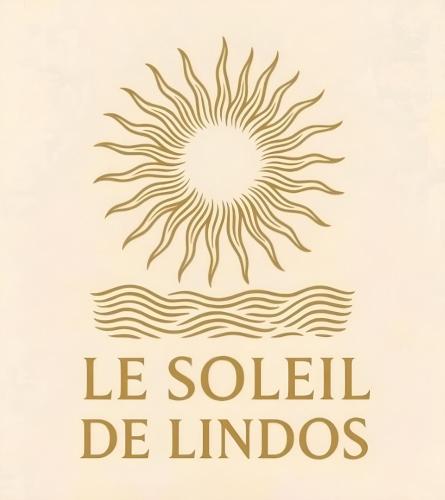 a picture of a sun with the text le solar de lindos at Le Soleil De Lindos - Luxury Villa with Swim Spa in Lindos