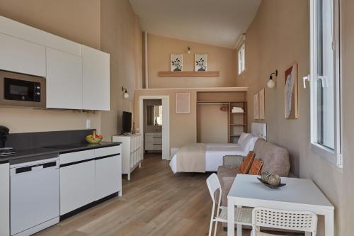 Kuchyň nebo kuchyňský kout v ubytování Apartamentos Cuerda Larga