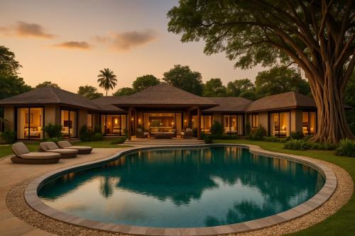 Bazén v ubytování Maira Serai nebo v jeho okolí