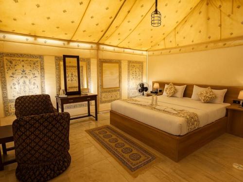 Postel nebo postele na pokoji v ubytování Marawi desert resort