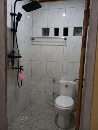 KomodoにあるKomodo Homestayのトイレとシャワー付きのバスルーム