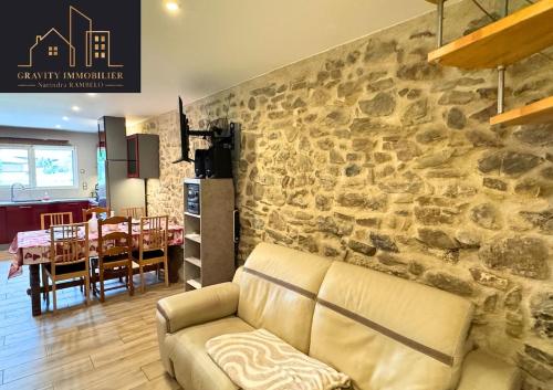 Posezení v ubytování Spacieux T2 avec jardin - Marignier