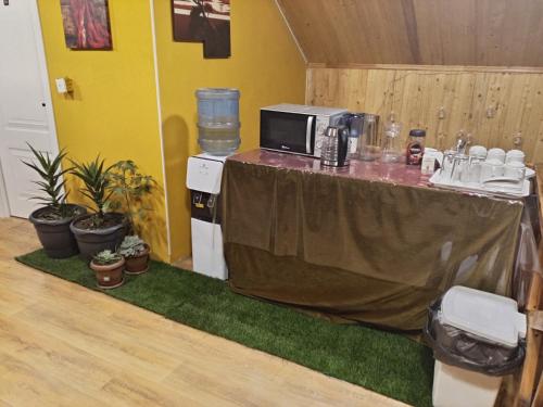 Kuchyň nebo kuchyňský kout v ubytování Baku Express Hostel