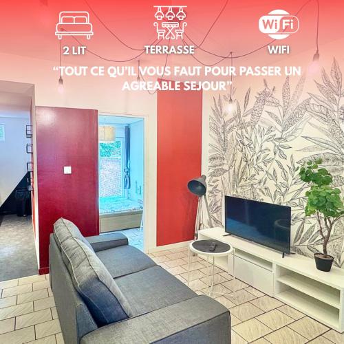2 chambres en RDC avec terrasse 4 personnes