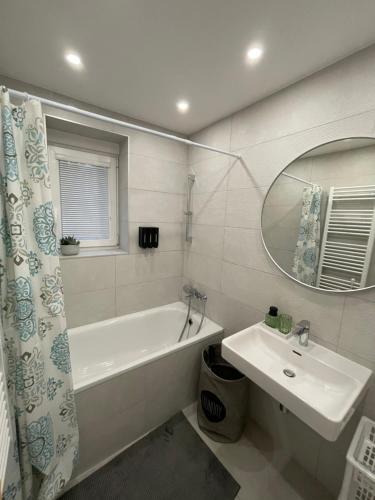 Et badeværelse på Apartmán Sihoť - pri Zimnom Štadióne