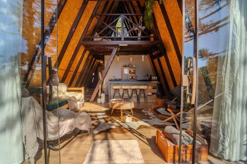 Posezení v ubytování Chalé Vista do Vale Urubici SC