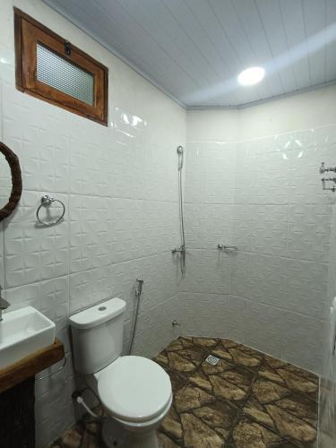 Koupelna v ubytování Poraite alojamientos