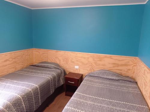 Postel nebo postele na pokoji v ubytování cabaña muy acogedora