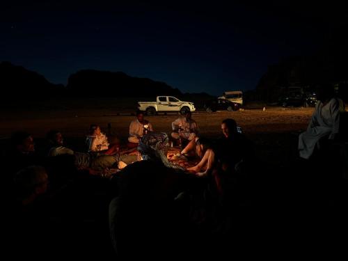 Fire bedouin camp