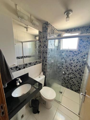 Bilik mandi di Complete apartment with Wi-Fi and equipped kitchen