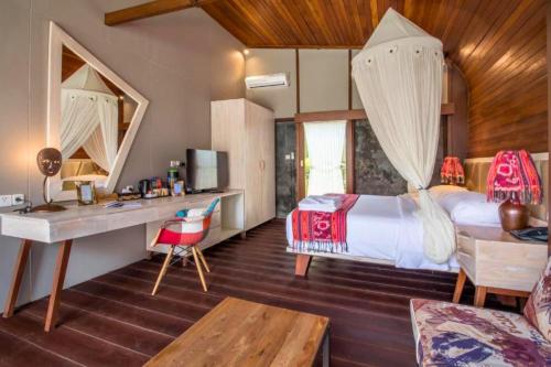 Katil atau katil-katil dalam bilik di Orly 1 BR Deluxe Suite ZN298