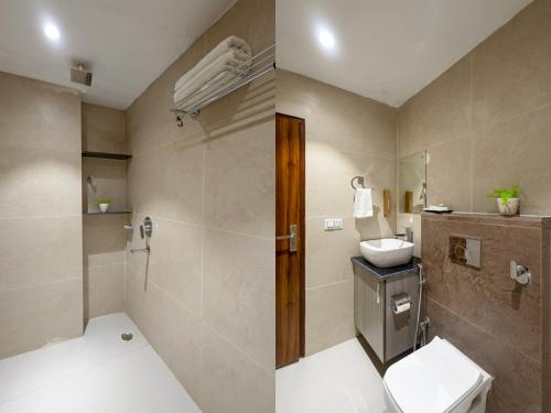 Phòng tắm tại Hotel Deluxe Stay Inn Delhi Airport