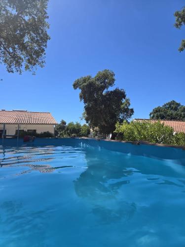 a large swimming pool with blue water at ōku in Monchique