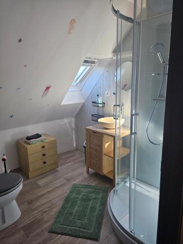 Koupelna v ubytování Maison de vacances