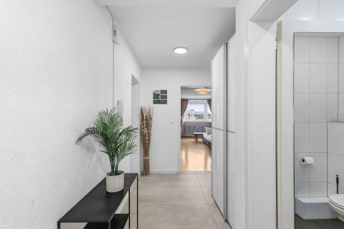 Koupelna v ubytování Modernes City Apartment mit Aussicht und WLAN