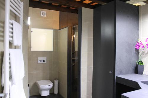 Bilik mandi di Apartaments y Habitacions Entre Volcans