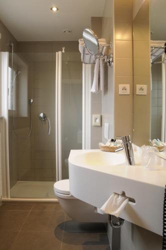 Koupelna v ubytování Hotel Albert I