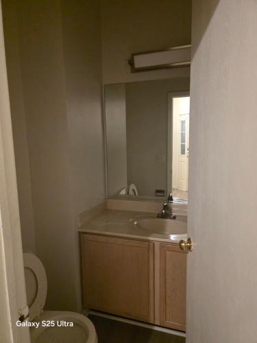 a bathroom with a sink and a mirror at 2 bedroom house available in Waukegan