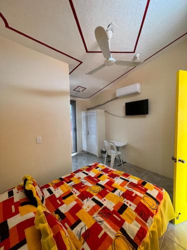 Sjónvarps- og/eða afþreyingartæki á Hostal Color Inn