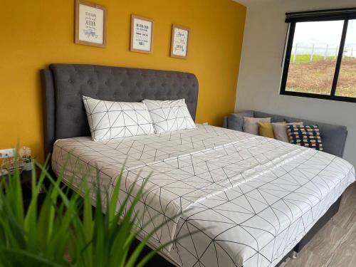 En eller flere senge i et værelse på LUZ DE LUNA mesa de los santos house