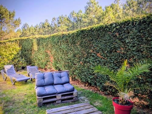Jardín al aire libre en Mobil home, camping 4* Lac privé