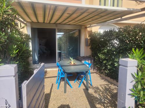 Zahrada ubytování studio front de mer LE BARCARES