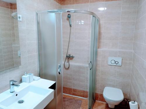 Et badeværelse på Apartments Zlatko