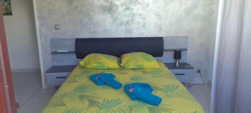 Postel nebo postele na pokoji v ubytování Gite Maya Nala