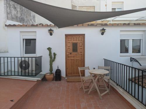 Balkón nebo terasa v ubytování La Chocita del Jarama