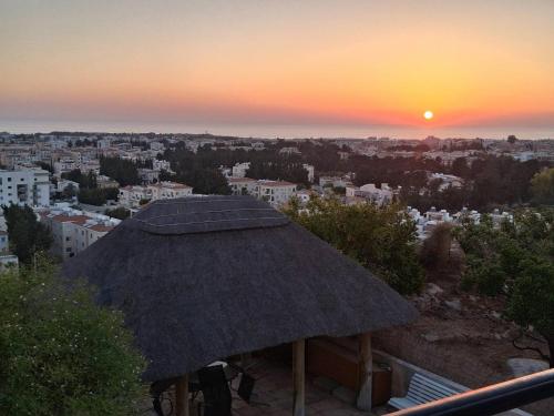 Lever ou coucher de soleil vu de la maison de vacances ou à proximité